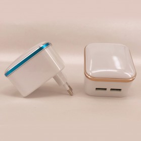 Charger USB 2 Port 3 1A dengan Lampu LED White 