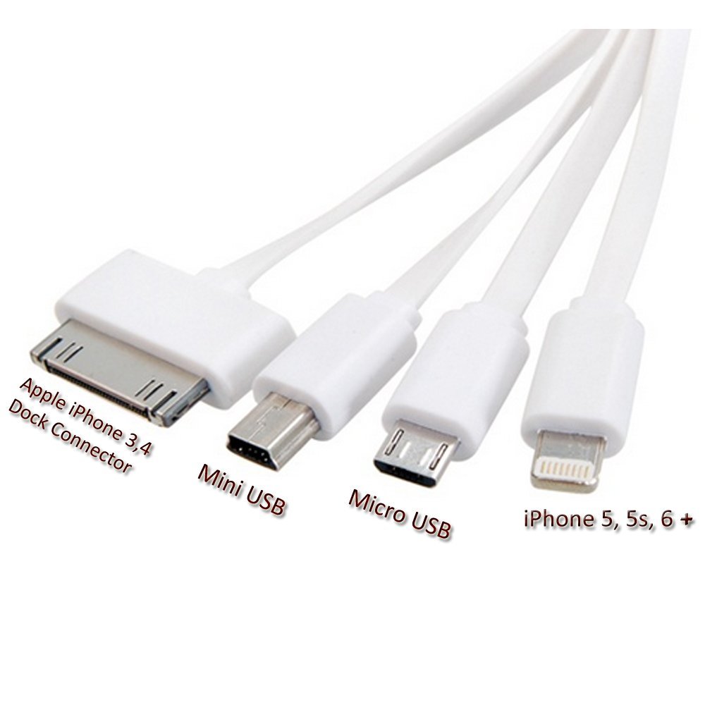 Taff Multifunction 4 in 1 USB Charging Cable Lightning 8 