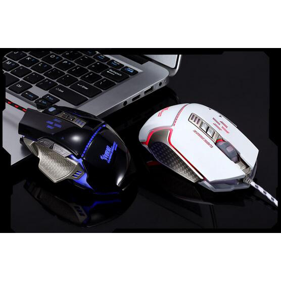 RAJFOO Gaming Mouse Laser - Model 5 - White 