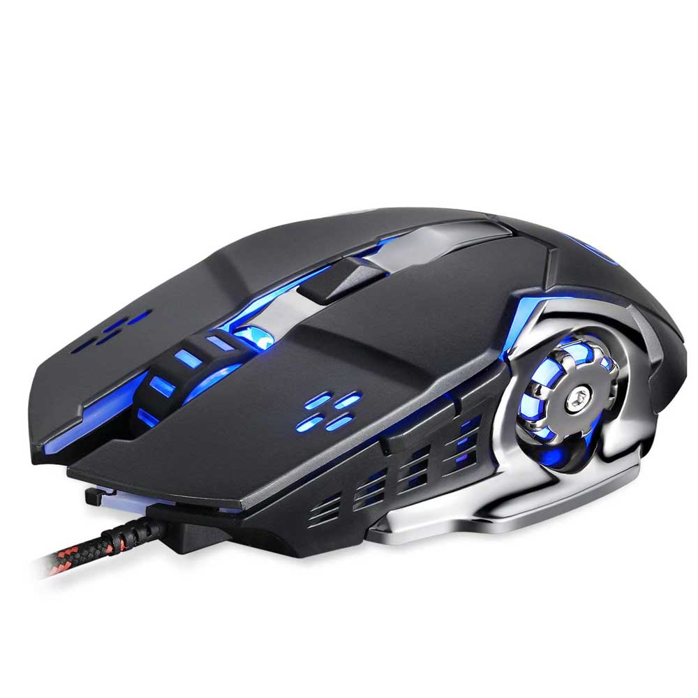 KOMOZ 1906 Mouse Gaming Kabel 6 Tombol K85 Black