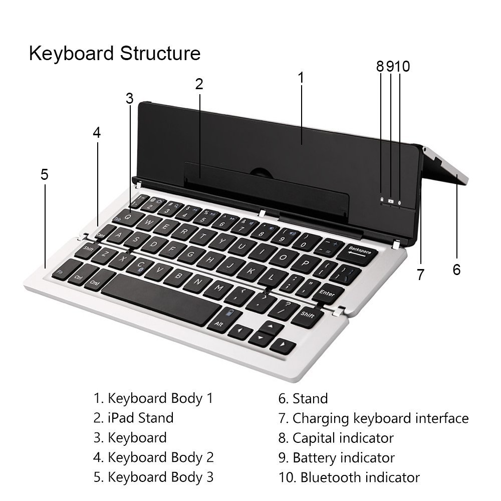 meco foldable bluetooth keyboard