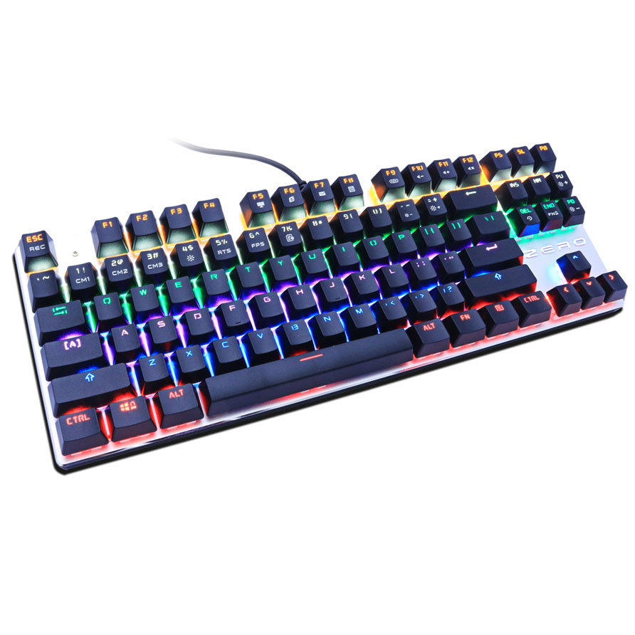 Metoo Mechanical Gami   ng Keyboard LED TKL 87 Key Blue