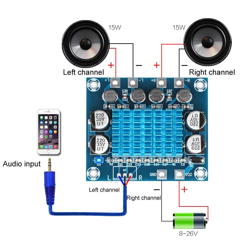 Tai Sh Digital Amplifier Board 30w X 2 Tpa3110 Xh A232 Blue Jakartanotebook Com