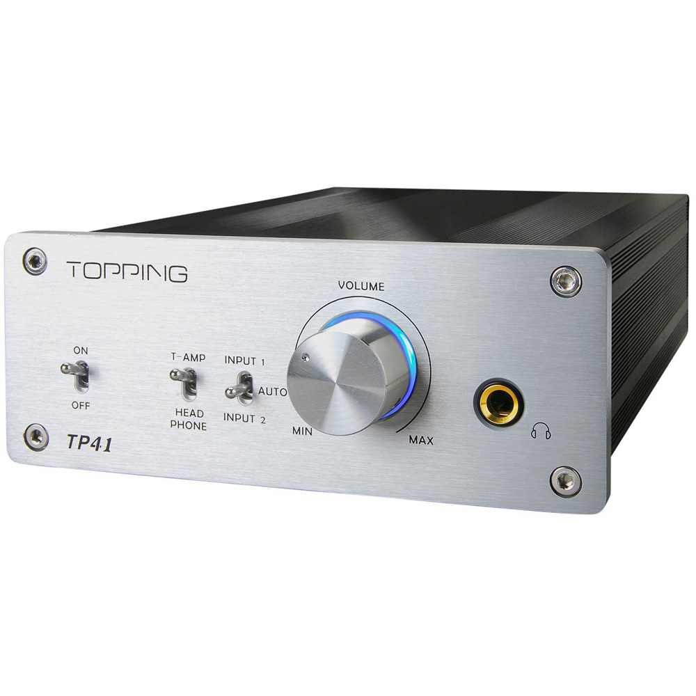 topping tp41 class t digital amplifier tripath ta2021 with headphone amplifier silver 1