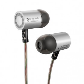 Knowledge Zenith HiFi Metal In-ear Earphones Heavy Bass 9.6mm Driver with Mic - KZ-ED4 - Silver - 2