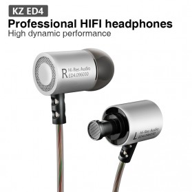 Knowledge Zenith HiFi Metal In-ear Earphones Heavy Bass 9.6mm Driver with Mic - KZ-ED4 - Silver - 3