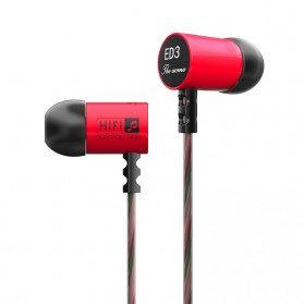 Knowledge Zenith HiFi Metal In-ear Earphones Heavy Bass 6.8mm Driver with Mic - KZ-ED3M - Red - 3