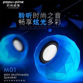 Popu Pine Mini Portable Speaker M01 - Blue - 5