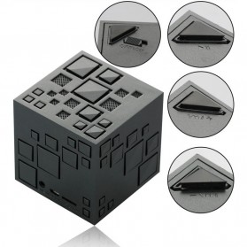 GoesTime Magic Cube Portable Bluetooth Speaker with Handsfree Function - Black - 3