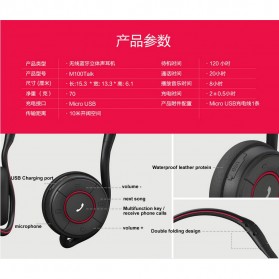 Mudio M100 Wireless Bluetooth Headphones with Built-in Sport Sensor & Bass Shock - Black - 5