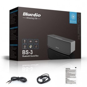 Bluedio BS-3 Camel Bluetooth Portable Speaker 3D Surround Effect - Black - 3