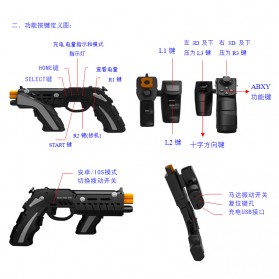 Ipega The Son of Phantom Shox Blaster Bluetooth Gun Gamepad for Smartphone - PG-9057 - Black - 8