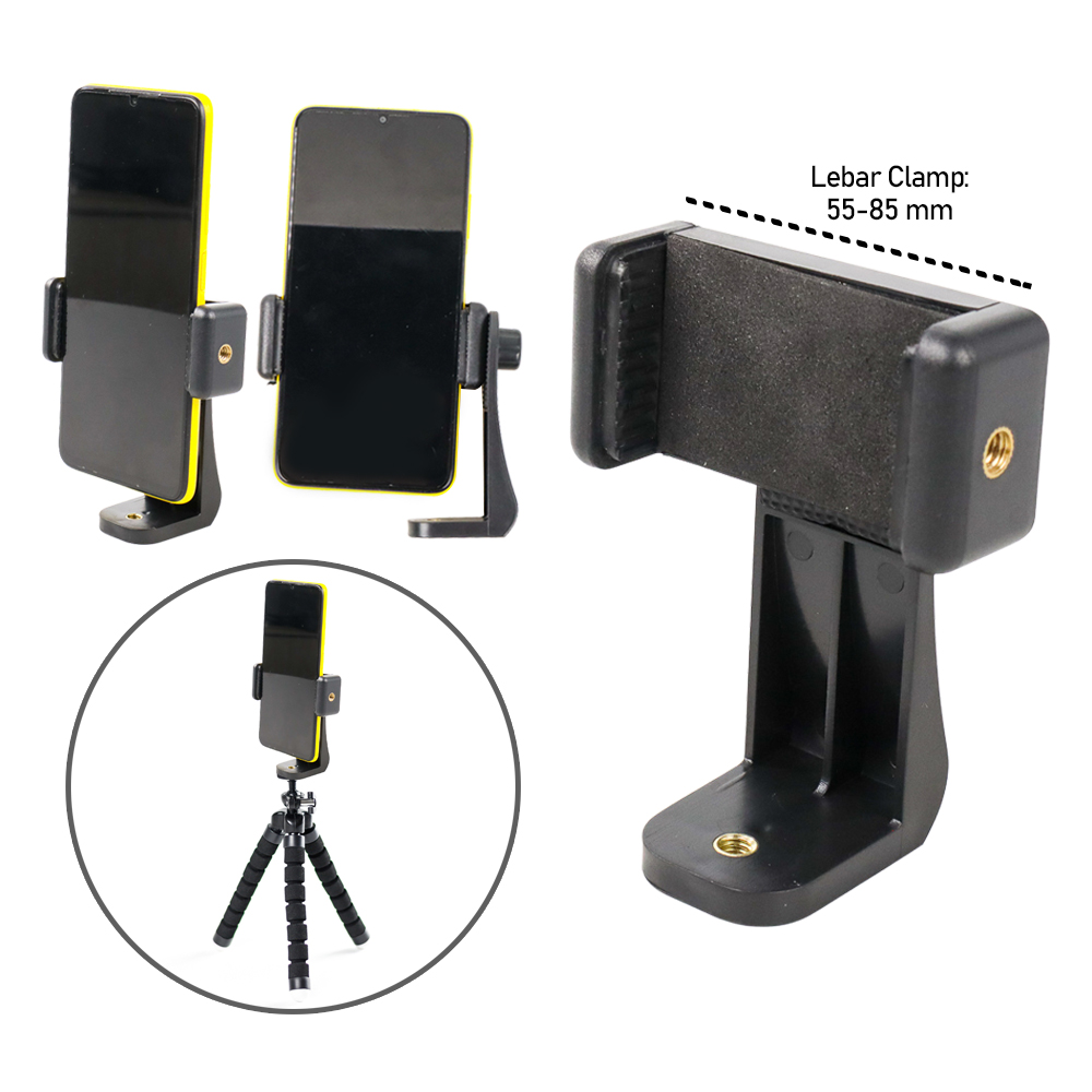 AIEACH Dudukan Smartphone Phone Clip Bracket Holder Mount Tripod ...