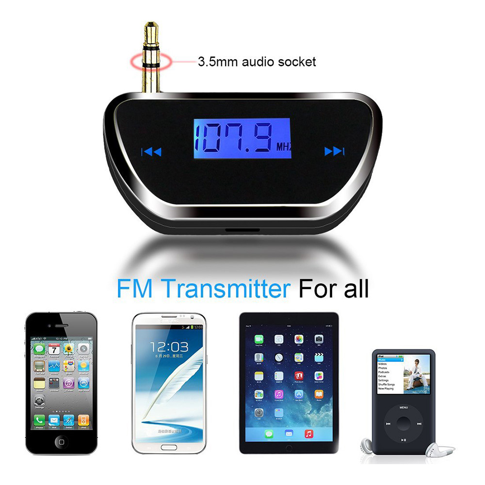 FM Transmitters Handsfree Mobil  3 5mm FM20 Black 