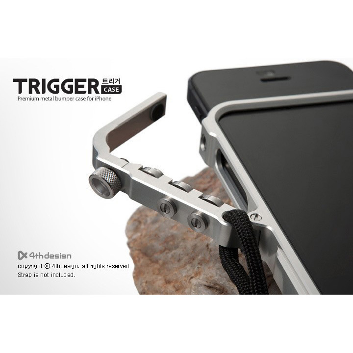 Aluminium Bumper Case Arm Trigger for iPhone 6/6s - Black 