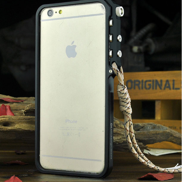 Aluminium Bumper Case Arm Trigger for iPhone 6/6s - Black 