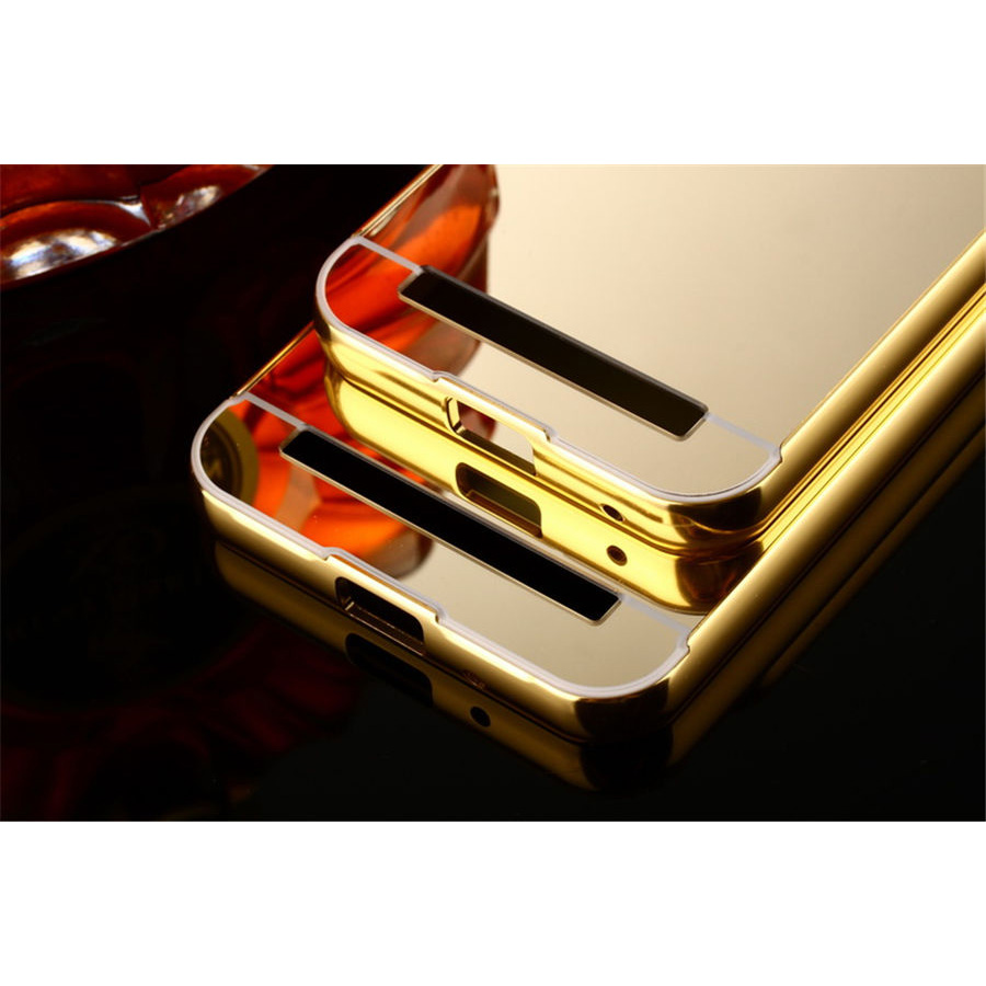 Aluminium Bumper with Mirror Back Cover for Asus Zenfone 2 