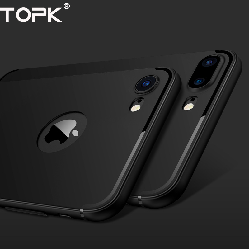 TOPK TPU Silicone Case for iPhone 7 Plus / 8 Plus - Black 