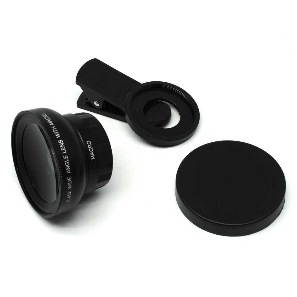 Lensa Super Wide Angle Lens 0.45x + Macro 12.5x for 