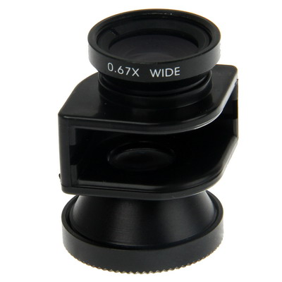 Photo Lens Kit 3 in 1 (180 Degree Fisheye Lens + Super 