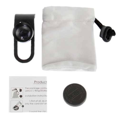 Clip Fisheye Lens 180 Degree for iPhone 5 - Black 