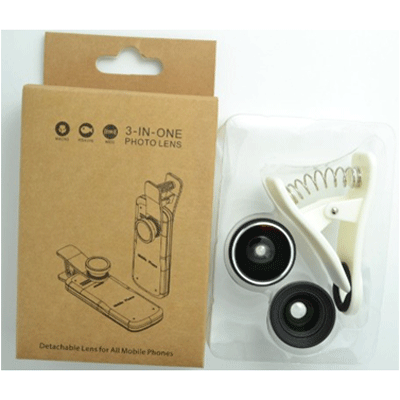 Universal Clip Lens Fisheye 3 in 1 (180 Degree Fisheye 