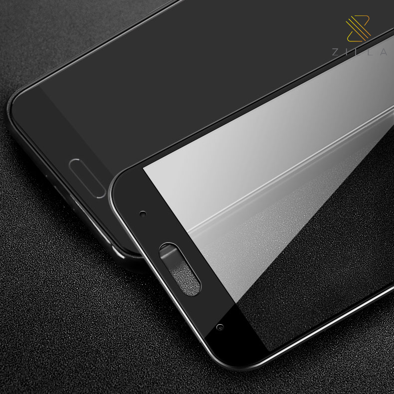 Zilla 3d Carbon Fiber Tempered Glass Curved Edge 9h For Xiaomi Mi5c Black 0133