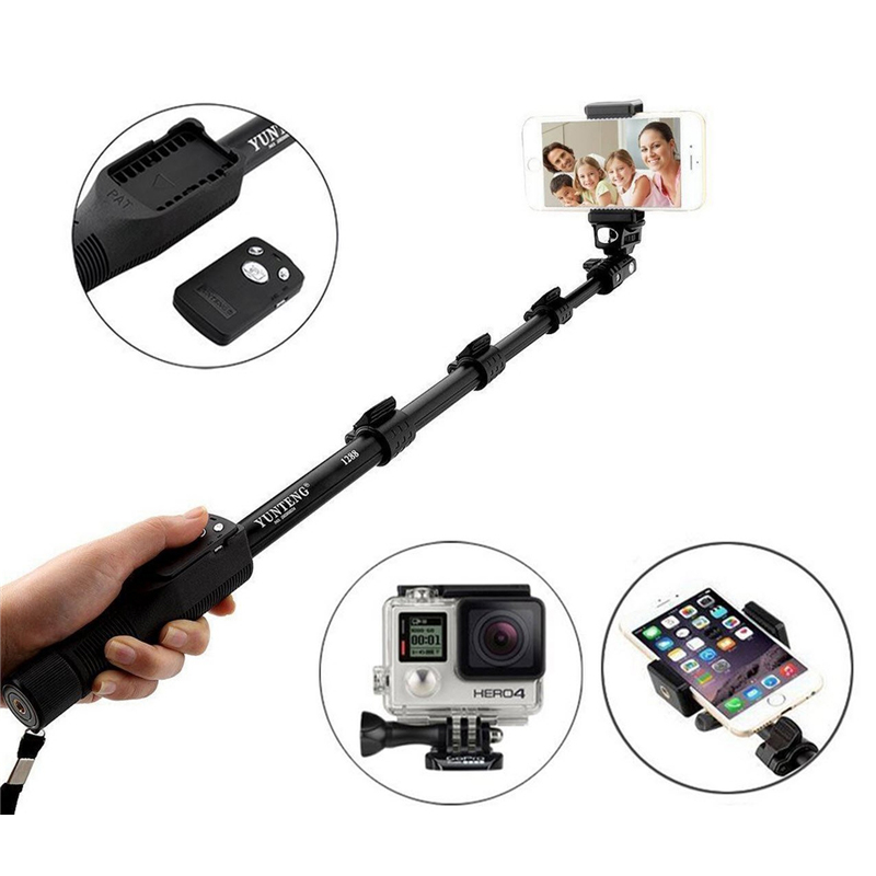 Yunteng Tongsis Bluetooth Monopod Shutter Smartphone - 1288 - Black