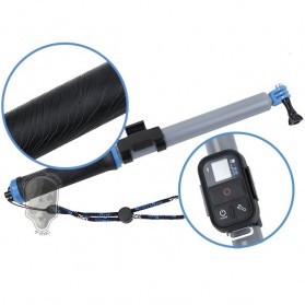 TMC Monopod Floating Extension Pole with Wireless Remote Control Slot 14-41 Inch - HR321 - Gray - 3