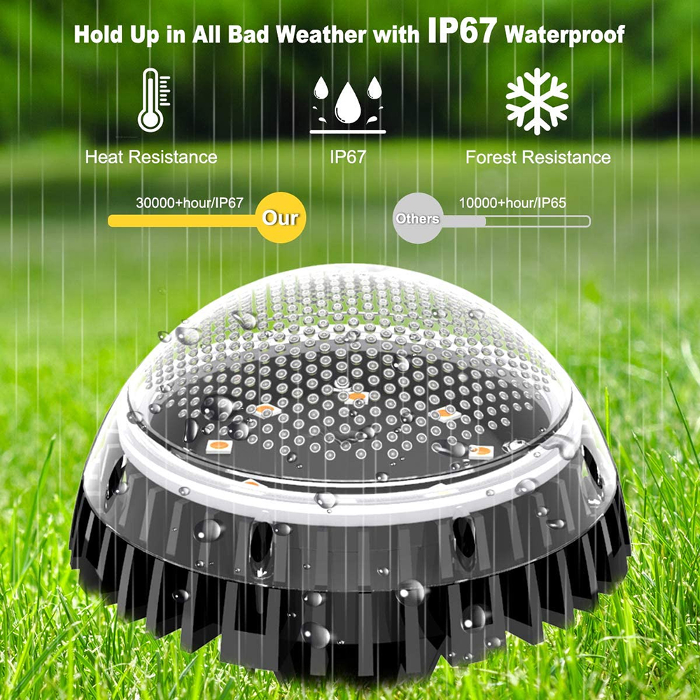 RAIBOHO Lampu Tanam LED Solar Outdoor 8 LED Waterproof 4 