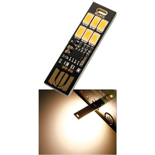 Lampu LED Mini USB 1W 50LM 3000K Warm White - 151104 - Black