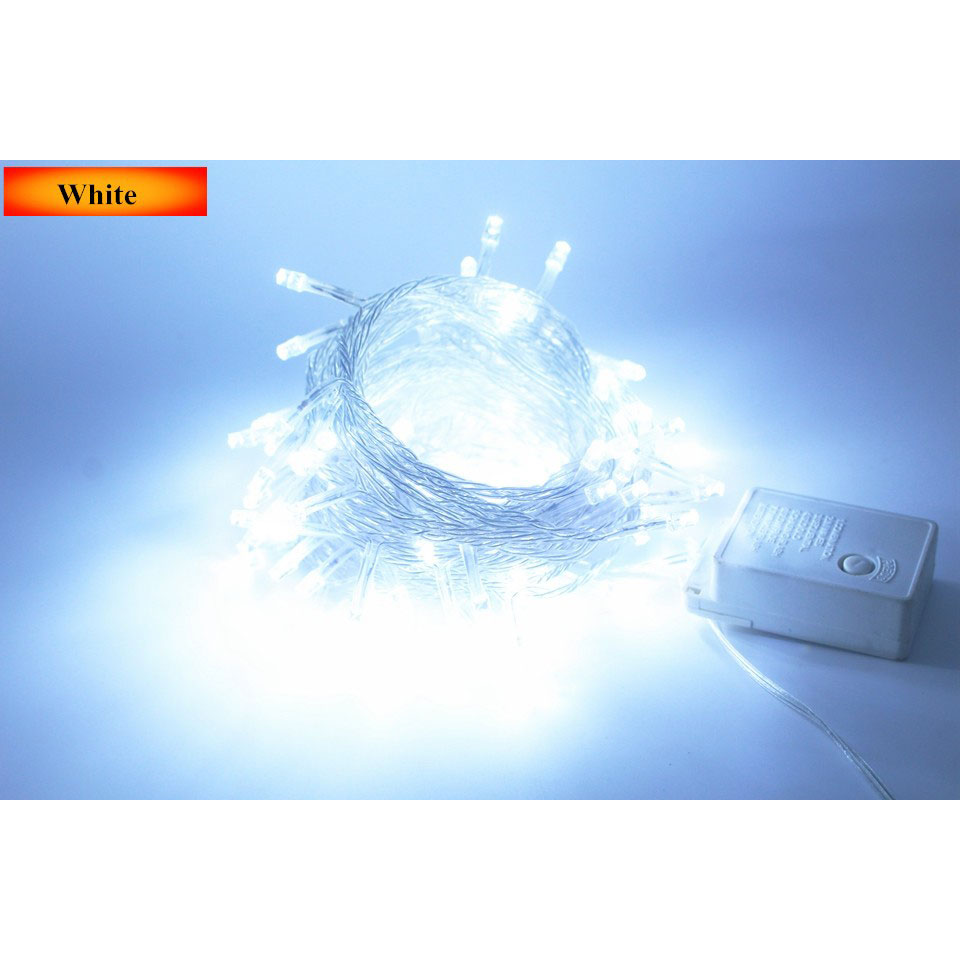  Lampu Hias String 100 LED 220V 10 Meters EU Plug White 