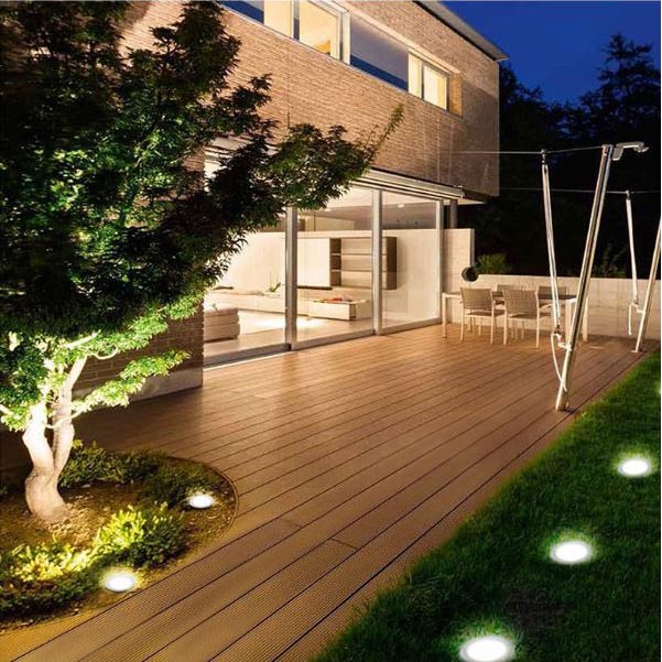  Lampu  Tanam  LED Solar Outdoor  Waterproof Warm White 