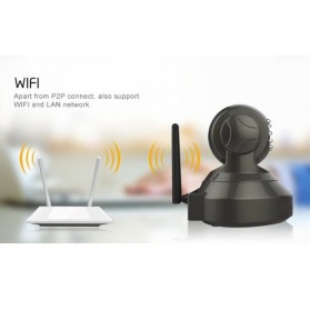 ESCAM Pearl QF100 Wireless IP Camera CCTV for Android and iOS 1/4 Inch CMOS - Black - 8