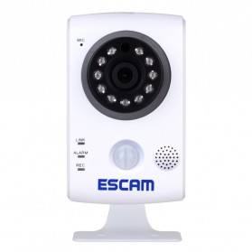 ESCAM Keeper QF502 Wireless IP Camera CCTV 1/4 Inch CMOS 720P - White - 1