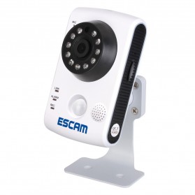 ESCAM Keeper QF502 Wireless IP Camera CCTV 1/4 Inch CMOS 720P - White - 2