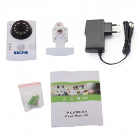 ESCAM Keeper QF502 Wireless IP Camera CCTV 1/4 Inch CMOS 720P - White - 9