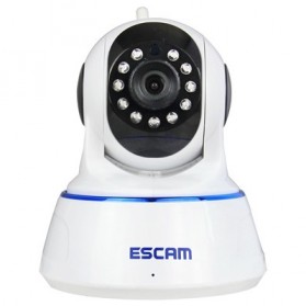 ESCAM QF002 Wireless IP Camera CCTV 1/4 Inch CMOS 720P - White - 2