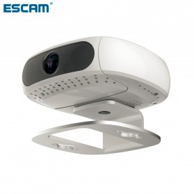 Escam Shell QN01 Wide Angle Lens Time Machine WiFi IP Camera CCTV 1/3 Inch 1080P - White - 4