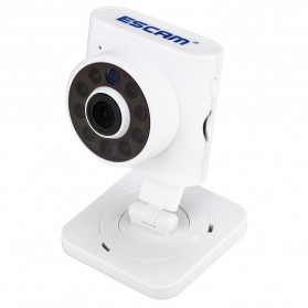 ESCAM Wall-E QF601 Wireless IP Camera CCTV 1/4 Inch CMOS 720P - White - 1