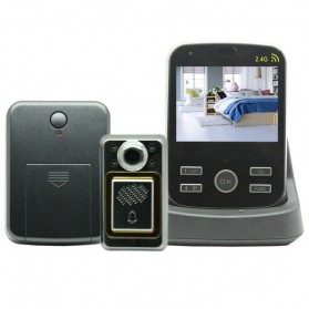 Wireless Peephole Video Door Phone 1x Monitors - JS-PVD335(1V1) - Black - 1