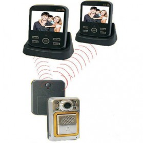 Wireless Peephole Video Door Phone 2x Monitors - JS-PVD335(1V2) - Black - 4