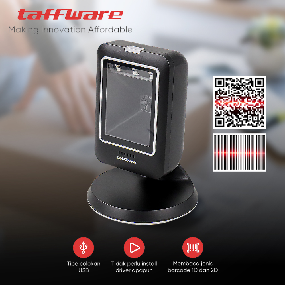 Taffware Embedded Fixed Mount Barcode Scanner 2d Qr 1d Mp6300y Black 9506