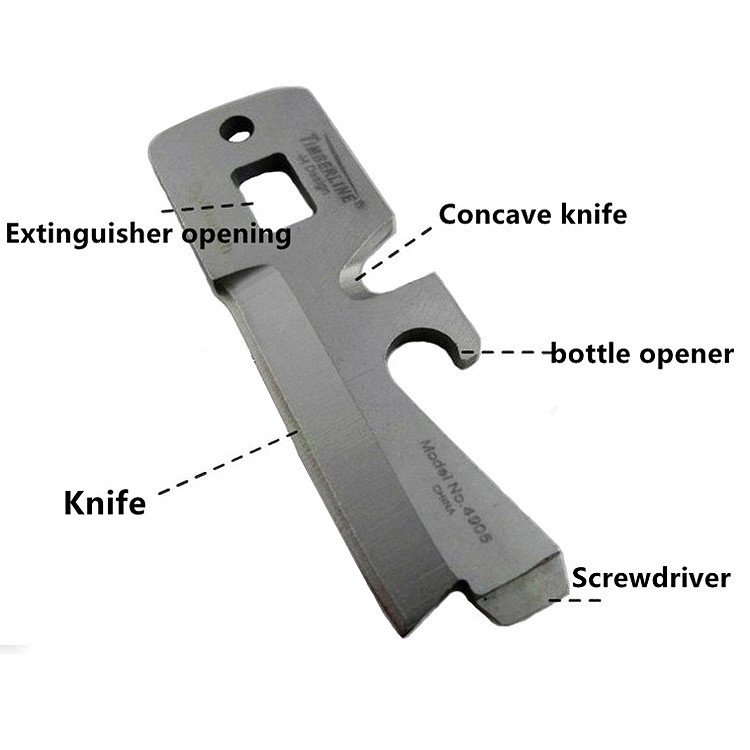 Timberline EDC Survival Knife Multifunction Tool - Black - 2
