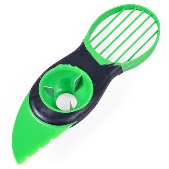 Easy 3 in 1 Avocado Slicer Pemotong Alpukat Green 