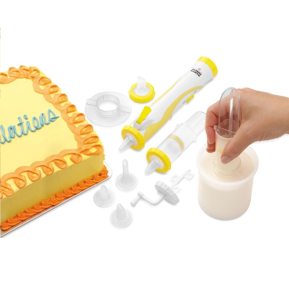 Frosting Deco Pen / Alat Penghias Kue - White with Yellow 