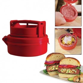 TV Stufz Hamburg Meat Produced Manual Pressure Applied Stuffing / Pencetak Burger - Red - 1