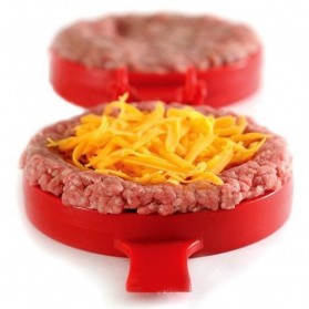 TV Stufz Hamburg Meat Produced Manual Pressure Applied Stuffing / Pencetak Burger - Red - 2