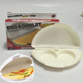 Microwave Omelet Egg Tray Cooker Pan - White - 8