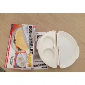 Microwave Omelet Egg Tray Cooker Pan - White - 9